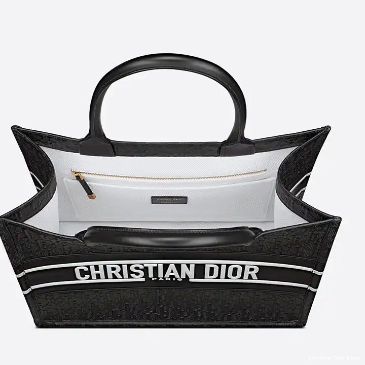 Cheap White Tote Calfskin Oblique Black Embossed Dior Book 0417 Luxury